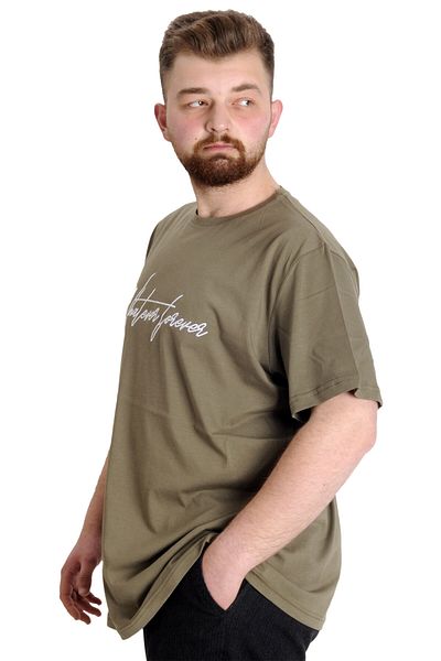 ModeXL Ανδρικό T-shirt Mode Xl Large Size Wf 23157 Χακί