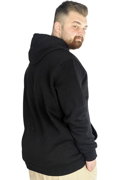 ModeXL Mode Xl Ανδρικό φούτερ με κουκούλα Kangaroo Pocket Basic 20562 Μαύρο