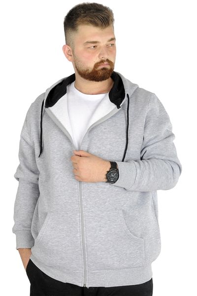 ModeXL Mode Xl Ανδρικό φούτερ με κουκούλα με φερμουάρ Basic 20543 Grimelange