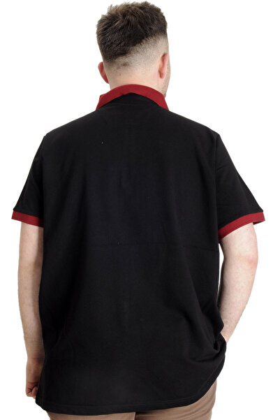 ModeXL Ανδρικό μπλουζάκι πόλο Mode Xl Large Size High 23346 Μαύρο