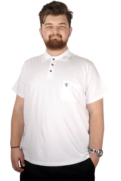 ModeXL Mode Xl Μπλουζάκι Polo Pocket Sup Basic 21557 Λευκό