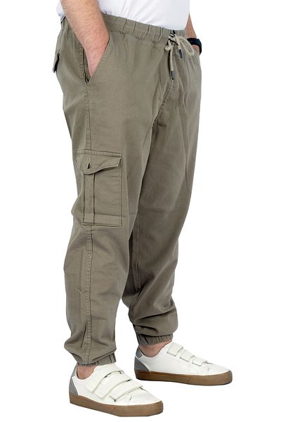 ModeXL Mode Xl Μεγάλο μέγεθος Ανδρικό παντελόνι Gabardine Cargo Jogger Nature 21927 Μπεζ