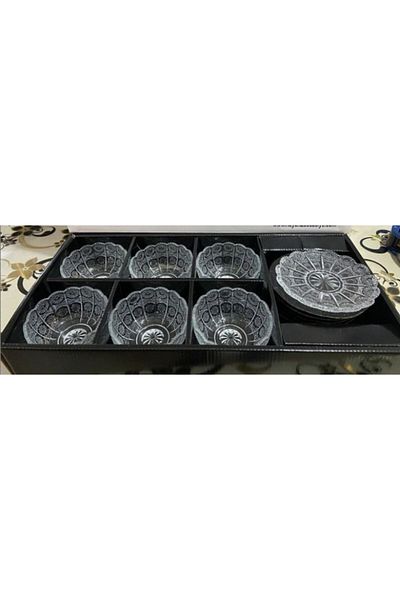 Rayan 12-Piece Cut Glass Compote Set for 6 People