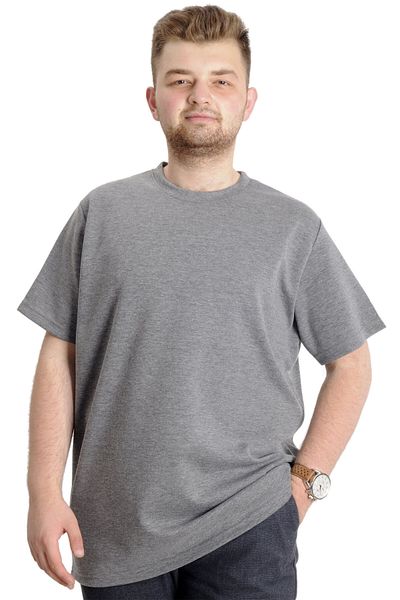 ModeXL Mode XL Large Size Men's T-shirt Crew Neck INTERLOK 23162 Grimelange