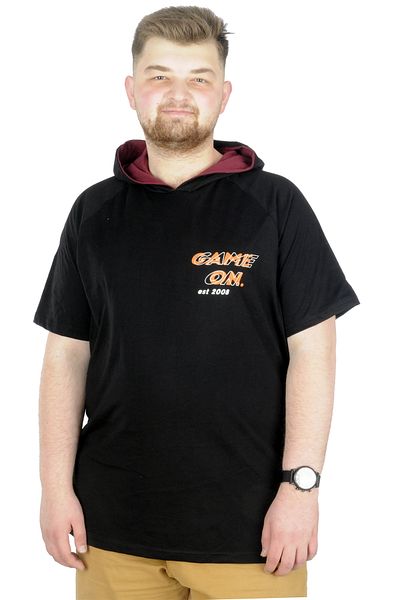 ModeXL Mode Xl Μπλουζάκι με κουκούλα Game On 22177 Μαύρο