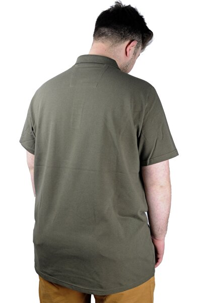 ModeXL Κλασικό μπλουζάκι με λαιμόκοψη πόλο με τσέπες χακί - Mode XL 20550