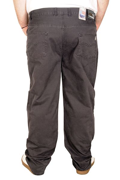 ModeXL Mode Xl Large Size Men's Linen Trousers 5 Pockets 21003 Anthracite
