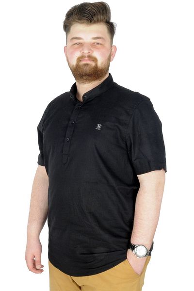 ModeXL Mode Xl Ανδρικό κοντομάνικο γιακά 20387 Μαύρο