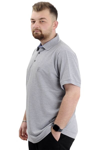 ModeXL Mode XL Oversize Ανδρικό μπλουζάκι πόλο με κέντημα Classic Pike 20553 Gimelange