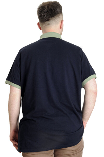 ModeXL Mode Xl Large Size Men's T-shirt Polo Potent 23348 Navy Blue