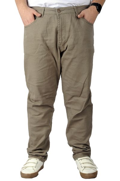 ModeXL Mode Xl Large Size Ανδρικό παντελόνι Gabardine 5 Pocket Nature Classic 22920 Μπεζ