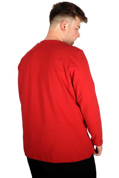 ModeXL Ανδρικό T-shirt Mode Xl Crew Neck 18102 Claret Red