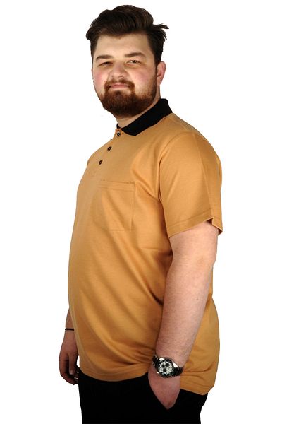 ModeXL Tricou clasic cu gât polo XL Mustard Mode - Buzunar 20550
