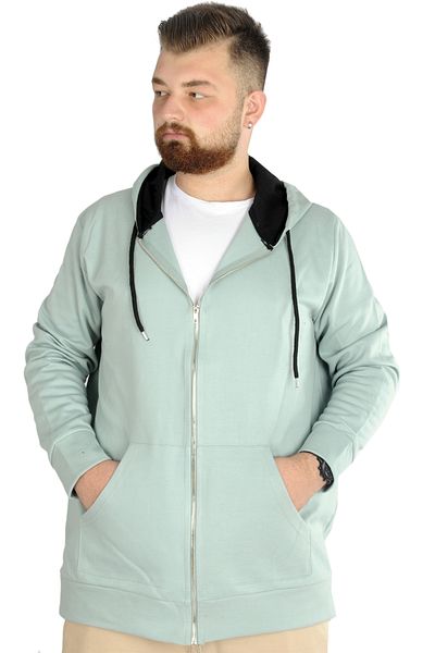 ModeXL Mode Xl Men's Cardigan Capson Zip Steel Interlock 21600 Water Green