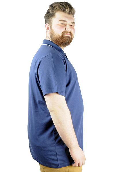 ModeXL Μπλουζάκι Mode Xl μεγάλου μεγέθους Polo Lycra με τσέπη μονό ζέρσεϋ 21558 Indigo