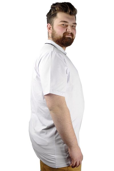 ModeXL Mode Xl Μπλουζάκι Polo Lycra Single Jersey με τσέπη 21558 Λευκό