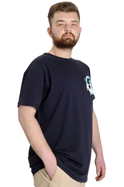 ModeXL Ανδρικό μπλουζάκι Mode Xl Plus Size Forever 23138 Navy Blue