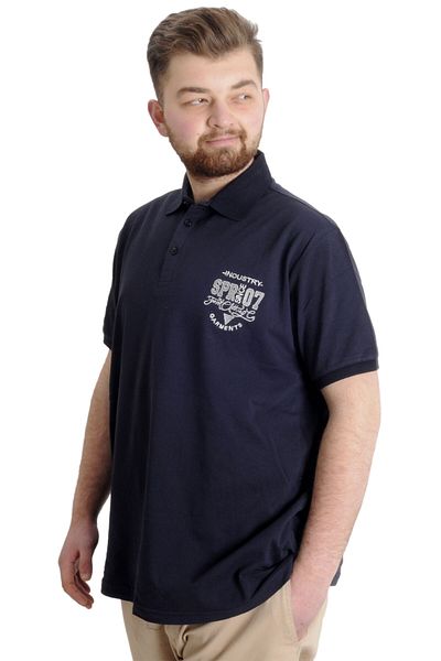 ModeXL Mode Xl Large Size Men's T-shirt Polo Industry 23316 Navy Blue