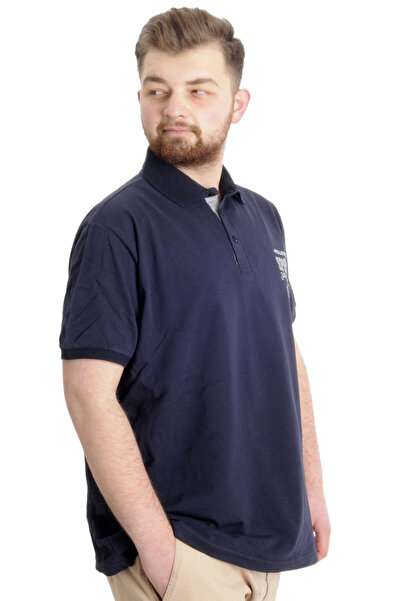 ModeXL Ανδρικό μπλουζάκι Mode Xl Large Size Polo Industry 23316 Navy Blue