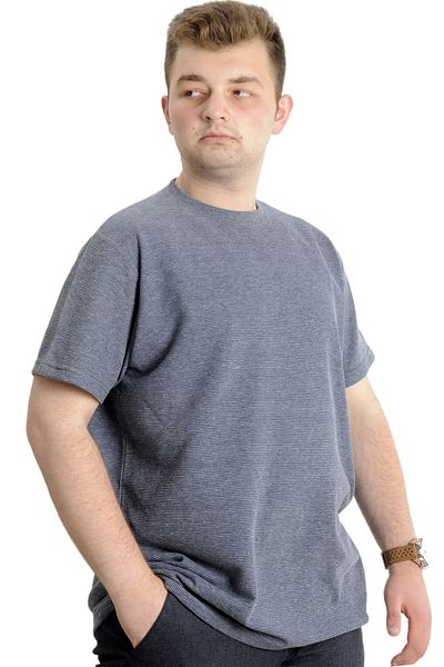 ModeXL Mode Xl Ανδρικό T-shirt με λαιμόκοψη βάφλα 20033 Antramelange