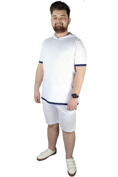 ModeXL Mode Xl Ανδρικό Capri Single Jersey Sweep Check 22137 Λευκό
