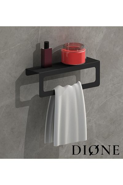 Dione Store , Μεταλλική θήκη για πετσέτες, κρεμάστρα πλάτης και θήκη χαρτιού υγείας - Σετ κρεμάστρα πόρτας 3 τεμαχίων