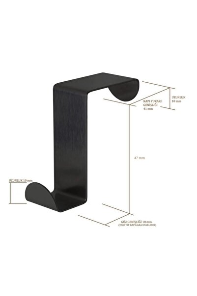 HVNGROUP Metal 4 Parçalı Amerikan Kapı Arkası Organizer Askılık