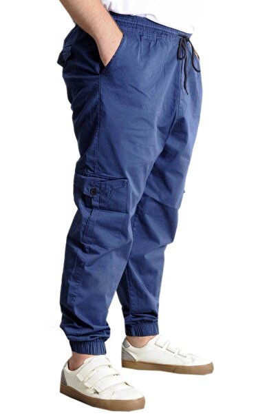 ModeXL Mode XL Великий розмір Штани Лляні Карго Jogger 21911 Індиго