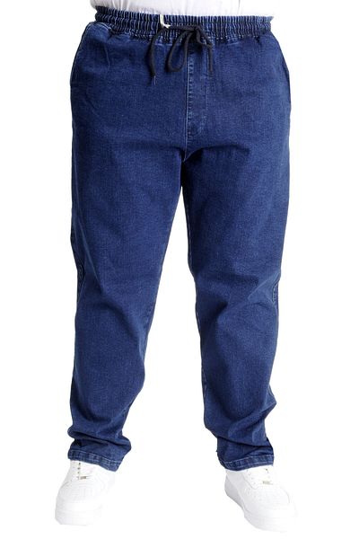 ModeXL Gloria Mode XL – sötétkék férfi kocogó farmernadrág, nagy méretű, elasztikus, egyenes lábú 23918