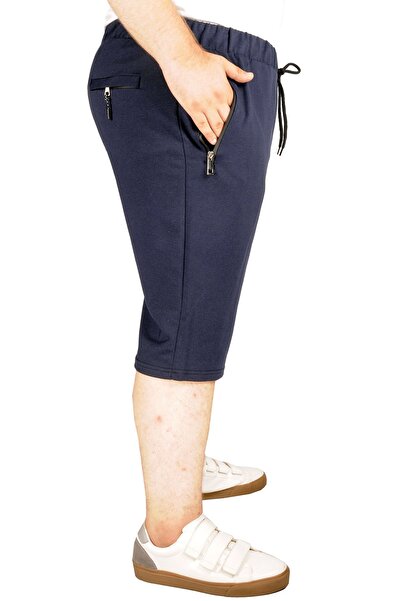 ModeXL Mode Xl Large Size Zip Capri Recycle B21015 Navy Blue