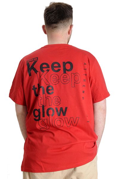 ModeXL Mode Xl Large Size Men's T-shirt Keep The Glow 23149 Red