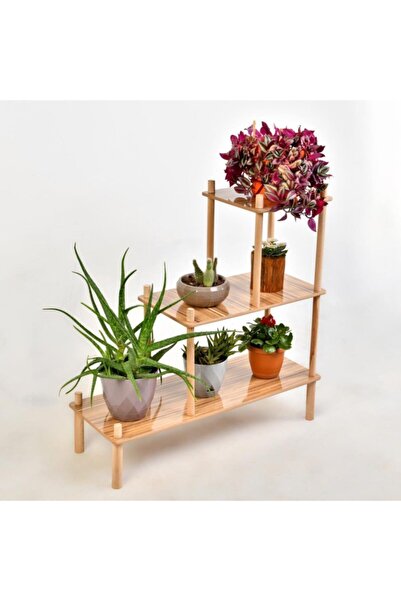 PRADO Kahverengi Ahşap Dekoratif Çiçeklik