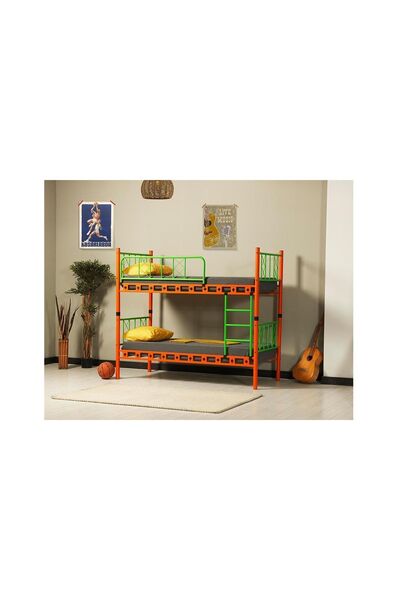 mobilyabazari Gold Metal Ferforje Tek Kişilik Ranza 90*190 Cm