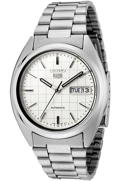 Seiko 5 Snxf05k1 39 Mm Steel Automatic Men's Wristwatch