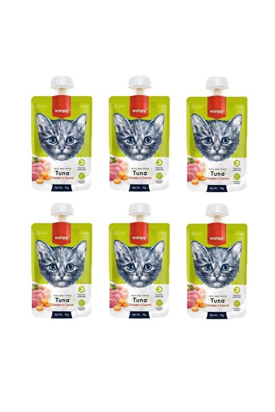 Wanpy Taze Ton Balıklı & Tavuklu Kedi Et Ezmesi 90 Gr. X 6 Adet