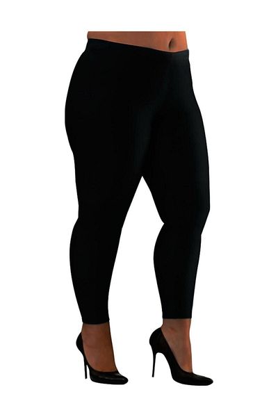 YILDIZ Women's Black Mary Luxury Combed Cotton Long Oversize Tights