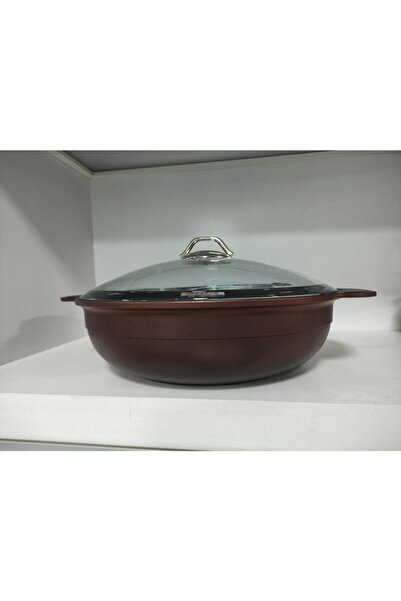 Güntem Fms Döküm Granit Wok Tencere 32 cm Bakır