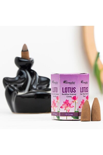 Aromatika Lotus Aromalı Backflow Geri Akış Konik Organik Tütsü (Backflow)