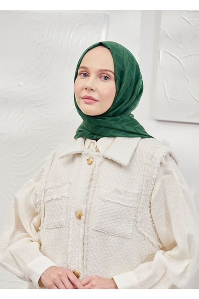 ARMANDA Italian Jacquard Zigzag Pattern Shawl - Silky Jacquard Shawl