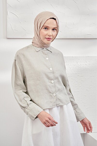 ARMANDA Italian Jacquard Zigzag Pattern Shawl - Mink