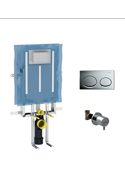 Geberit Alpha 8 Cm Gömme Rezervuar, Kombifix 3'lü Set