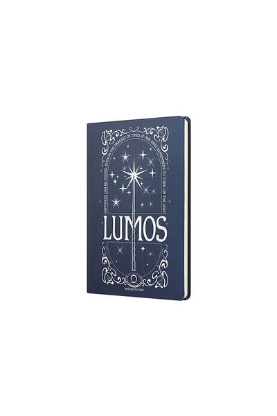 Mabbels Harry Potter Lumos - Navy Blue Striped 80 Sheets Boutique Notebook