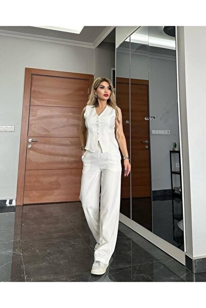 Butik Yelekli Takım 5 Renk Seçeneği Ile - Dar Kalıptır