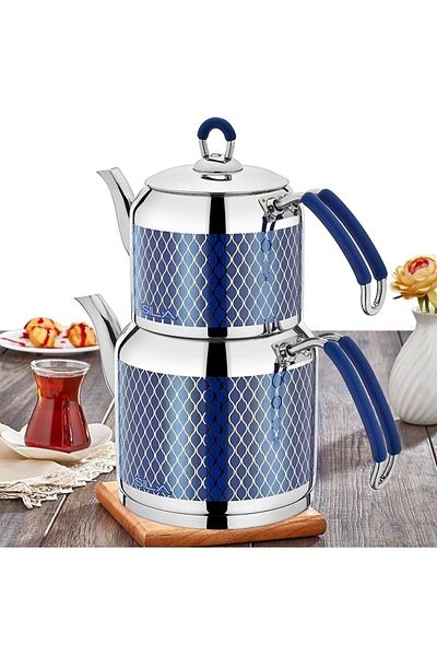 SILA White Steel Mother of Pearl 561 - Decorated Teapot 6 lt