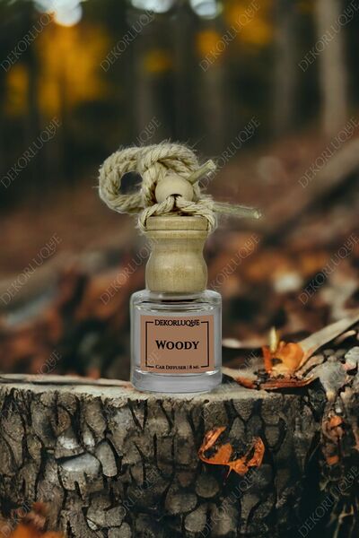 DEKORLUQUE Odunsu Asmalı Araç Kokusu, Ipli Oto Araç Parfümü, Woody Araba Koku...