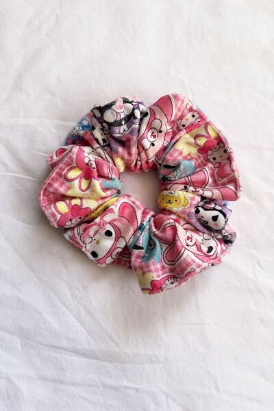 Kuromi & Melody Karma Desenli Lastikli & Scrunchie Toka