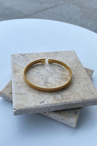Jaida Moda Men's Gold Mesh Model Steel Bracelet