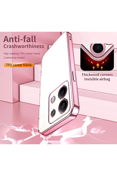 m.tk moveteck Xiaomi Redmi Note 13 Pro 4g Case Full Camera Protection Metallic Shiny Color Edge Soft Silicone