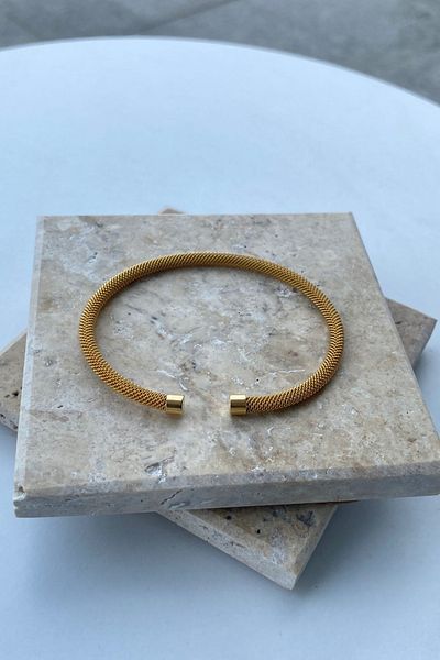 Jaida Moda Men's Gold Rope Model - Steel Bracelet