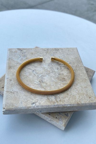 Jaida Moda Men's Gold Rope Model - Steel Bracelet